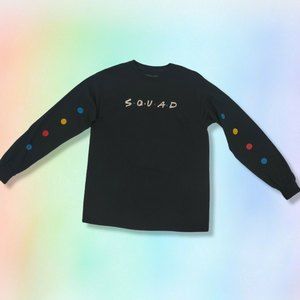 Pizzaslime x Yung Jake Squad T-Shirt M Friends Show‎ Black Long Sleeve